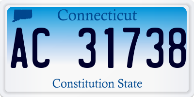 CT license plate AC31738