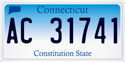CT license plate AC31741