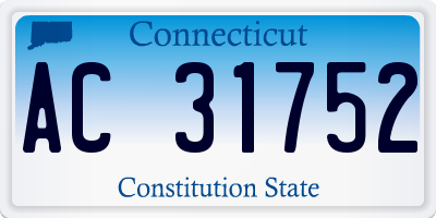 CT license plate AC31752