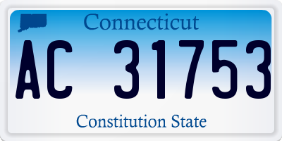 CT license plate AC31753