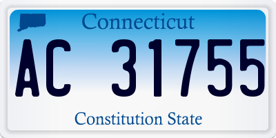 CT license plate AC31755