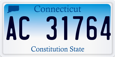 CT license plate AC31764