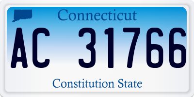 CT license plate AC31766