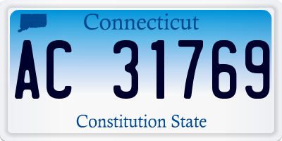 CT license plate AC31769