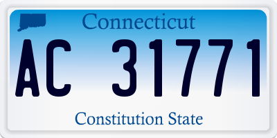 CT license plate AC31771
