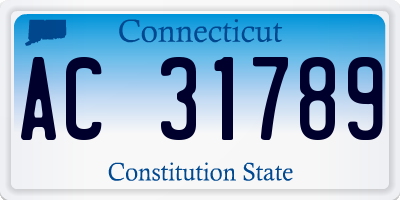 CT license plate AC31789