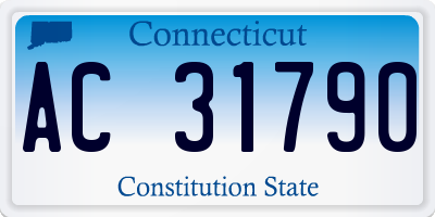 CT license plate AC31790