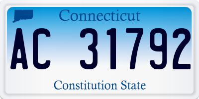 CT license plate AC31792