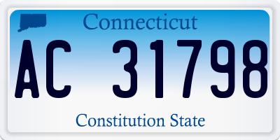CT license plate AC31798