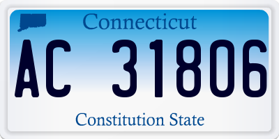 CT license plate AC31806