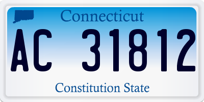 CT license plate AC31812