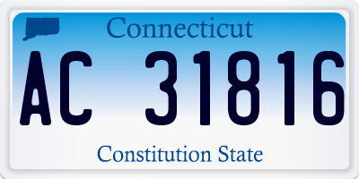CT license plate AC31816