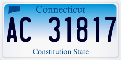CT license plate AC31817