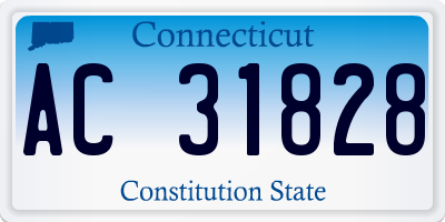CT license plate AC31828