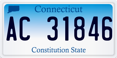 CT license plate AC31846