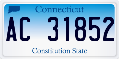 CT license plate AC31852