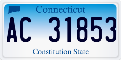 CT license plate AC31853