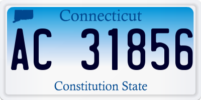 CT license plate AC31856