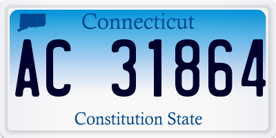 CT license plate AC31864