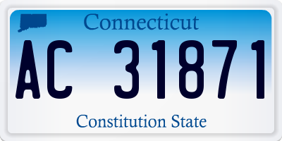 CT license plate AC31871