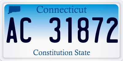 CT license plate AC31872