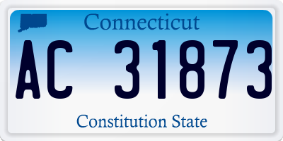 CT license plate AC31873