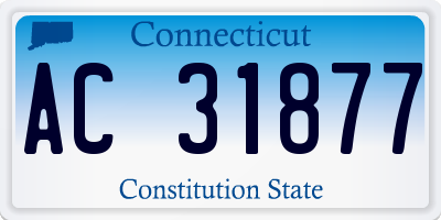 CT license plate AC31877