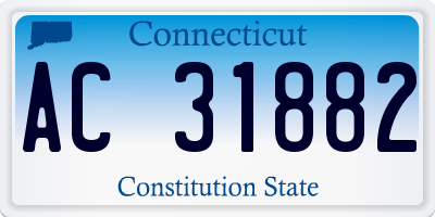 CT license plate AC31882