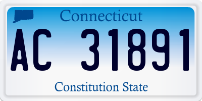 CT license plate AC31891
