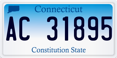 CT license plate AC31895
