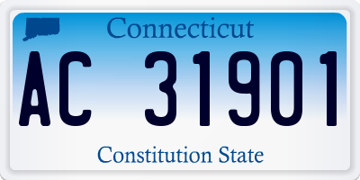 CT license plate AC31901