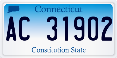 CT license plate AC31902