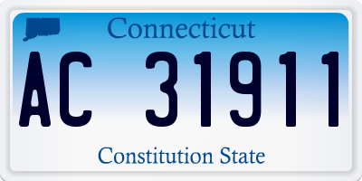 CT license plate AC31911