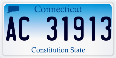 CT license plate AC31913