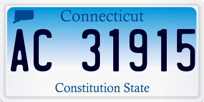 CT license plate AC31915