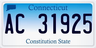 CT license plate AC31925