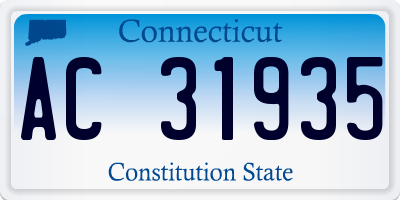 CT license plate AC31935