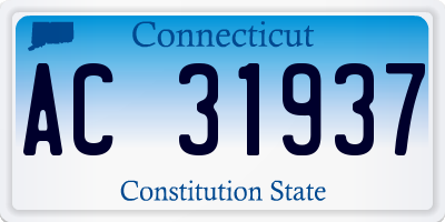 CT license plate AC31937
