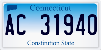 CT license plate AC31940