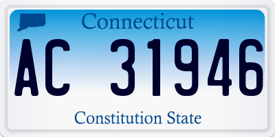 CT license plate AC31946