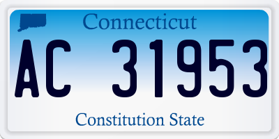 CT license plate AC31953