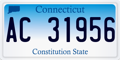 CT license plate AC31956