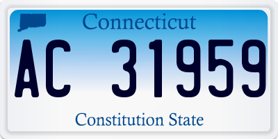 CT license plate AC31959