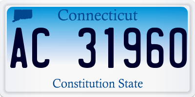 CT license plate AC31960