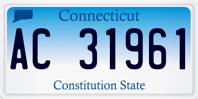 CT license plate AC31961