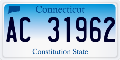 CT license plate AC31962
