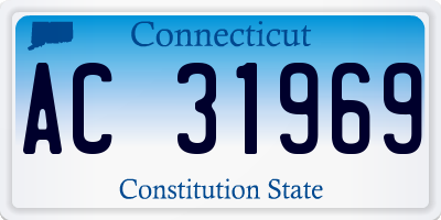 CT license plate AC31969