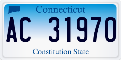 CT license plate AC31970