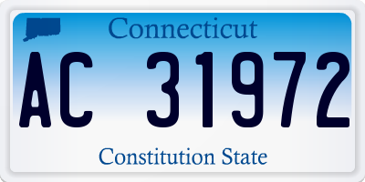 CT license plate AC31972