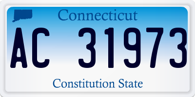 CT license plate AC31973